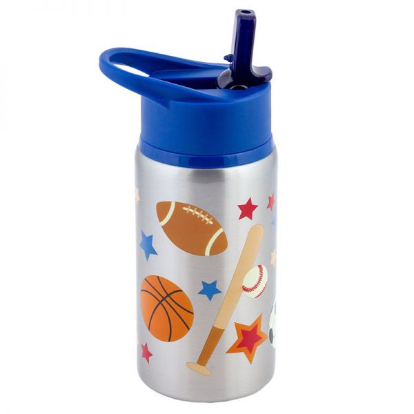 Flip Top Stainless Steel  Water Bottle  Stephen Joseph Sports