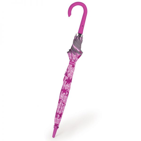 Ομπρέλα μεγάλη γυναικεία αυτόματη ροζ Gabol Ladies Stick Automatic Umbrella Shiny.