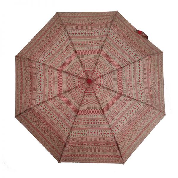 Ομπρέλα γυναικεία σπαστή μπεζ αυτόματη Ferré‎ Automatic Folding Umbrella Art Inca Beige.