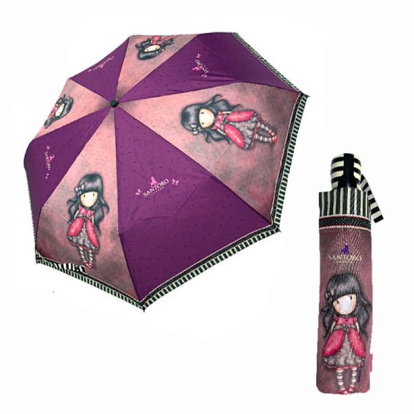 Automatic Folding Umbrella Santoro Gorjuss Ladybird