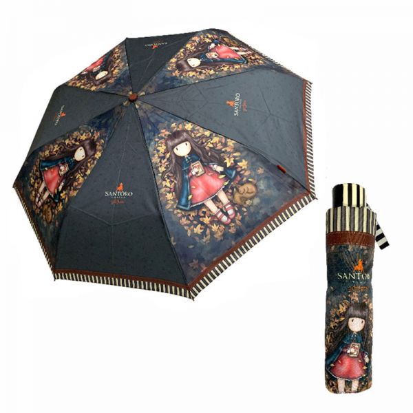 Ομπρέλα σπαστή Santoro Gorjuss Autumn Leaves Folding Umbrella.