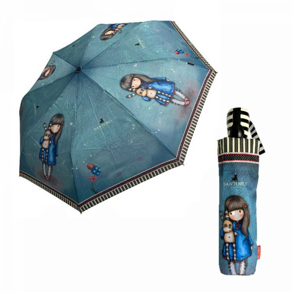 Ομπρέλα σπαστή αυτόματη Santoro Gorjuss Hush Little Bunny Automatic Folding Umbrella.