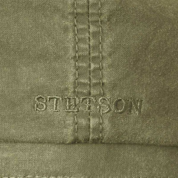 Summer Organic Cotton Cap Stetson Hatteras Delave Khaki