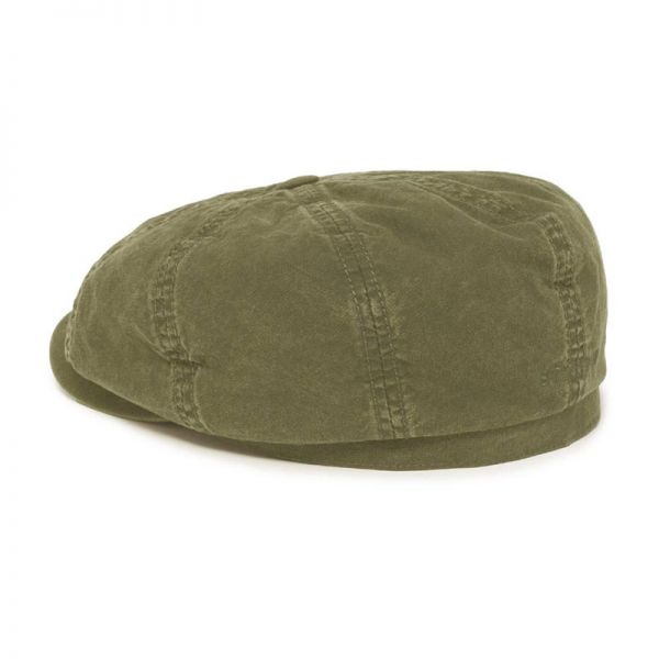 Summer Organic Cotton Cap Stetson Hatteras Delave Khaki