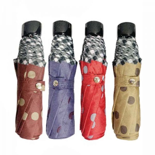 Ομπρέλα γυναικεία σπαστή με πουά Guy Laroche Folding Umbrella Polka Dots.