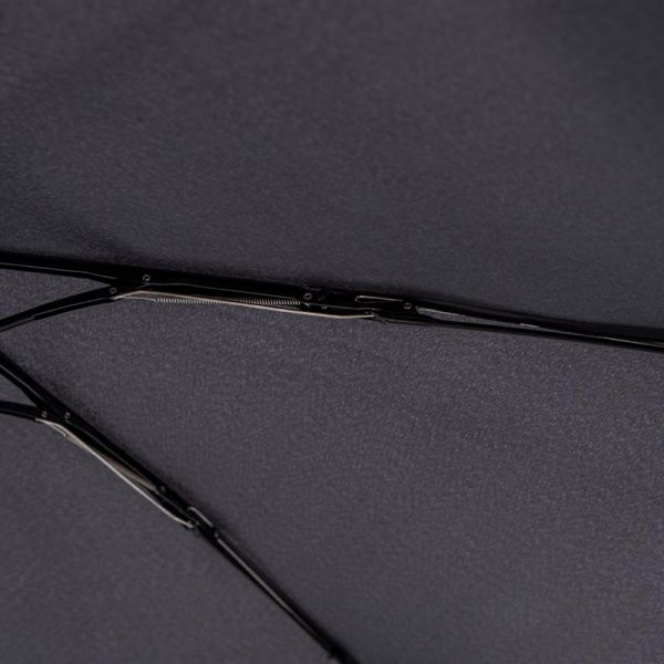 Ομπρέλα σπαστή αυτόματο άνοιγμα - κλείσιμο μαύρη Knirps U.200 Ultra Light Slim Duomatic Folding Umbrella Black., λεπτομέρεια, μπανέλες.