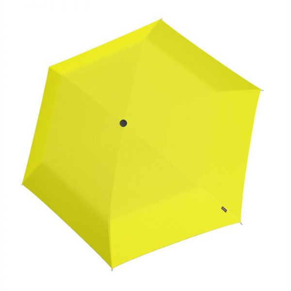 Ompréla spastí aftómato ánoigma - kleísimo kítrini Knirps U.200 Ultra Light Slim Duomatic Folding Umbrella Yellow.