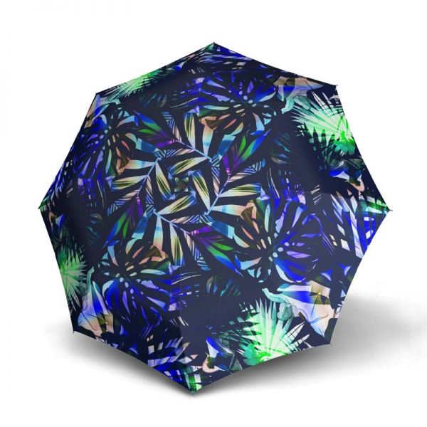 Ομπρέλα σπαστή γυναικεία αυτόματο άνοιγμα - κλείσιμο, Knirps Folding Umbrella T.200 Duomatic Liana Blue.