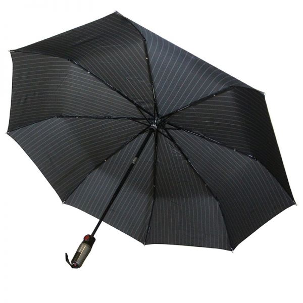 Automatic Open - Close Folding Escort Umbrella Knirps T.400 Duomatic X - Large Gents Prints Stripes