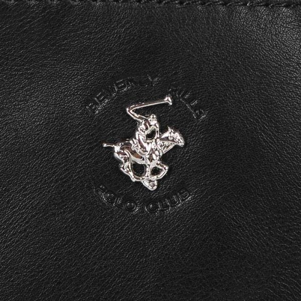 Τσαντάκι ώμου ανδρικό μαύρο Beverly Hills Polo Club Project Shoulder Bag Black, λεπτομέρεια, logo.
