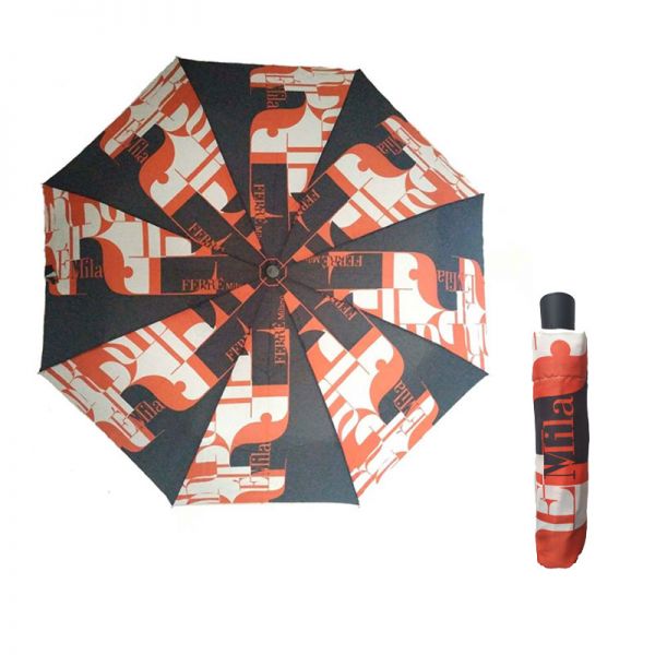 Ομπρέλα γυναικεία  σπαστή αυτόματη  Ferre Automatic Umbrella Logo Red.