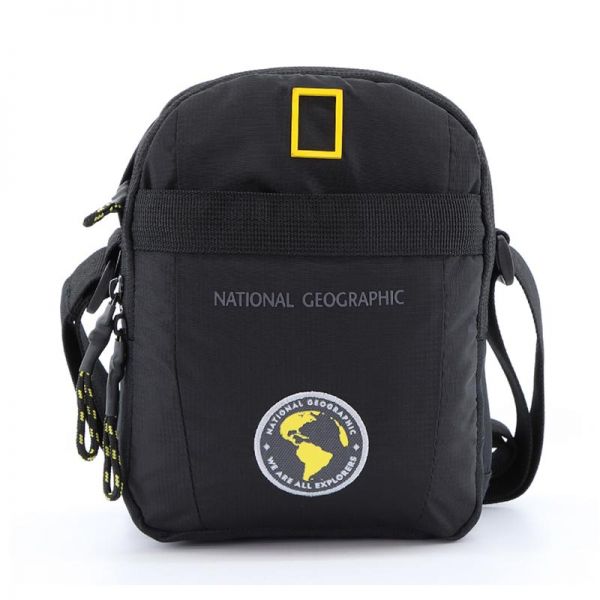 Τσαντάκι ώμου ανδρικό μαύρο National Geographic New Explorer Utility Bag Black.