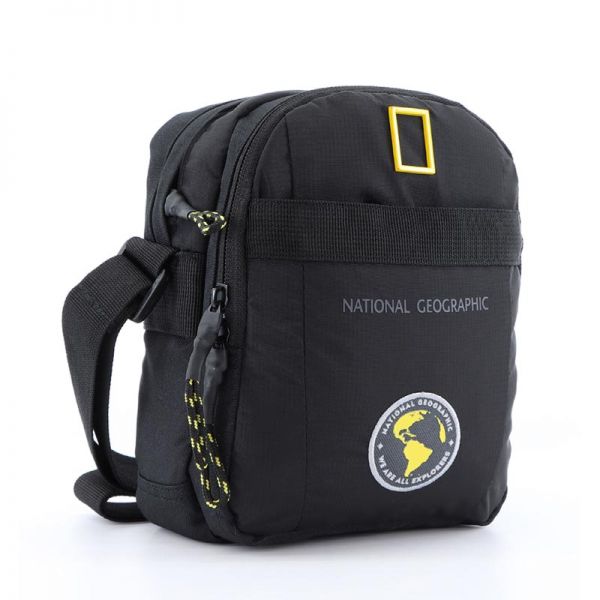 Τσαντάκι ώμου ανδρικό μαύρο National Geographic New Explorer Utility Bag Black.