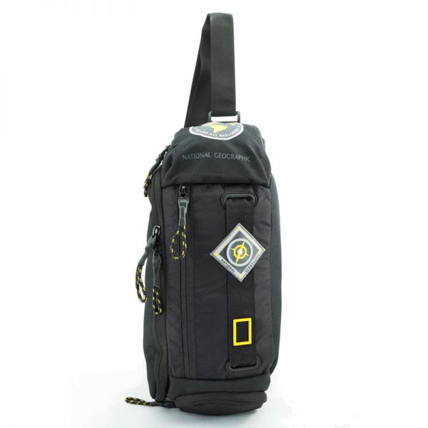 Τσάντα ώμου - πλάτης μαύρη National Geographic New Explorer Sling Bag Black.