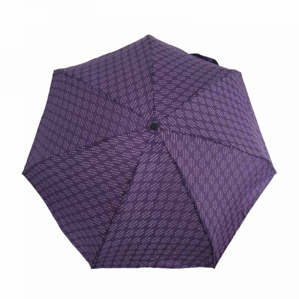 Ομπρέλα γυναικεία mini σπαστή μωβ  Pierre Cardin Mini Folding Umbrella Logo Check Purple.