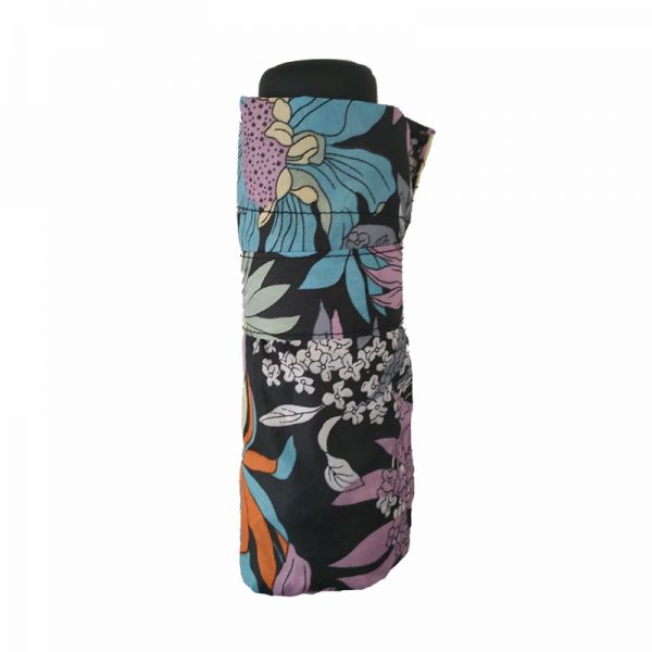 Mini Folding Manual Umbrella Pierre Cardin Floral Black