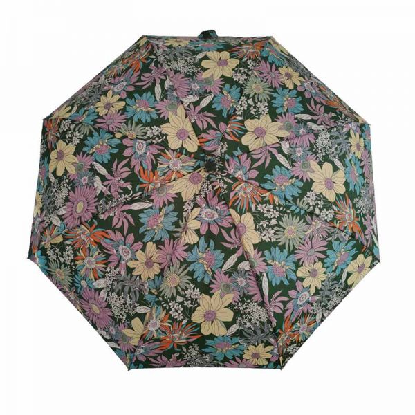 Mini Folding Manual Umbrella Pierre Cardin Floral Green