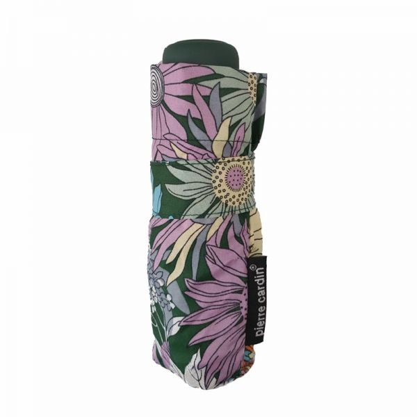 Mini Folding Manual Umbrella Pierre Cardin Floral Green