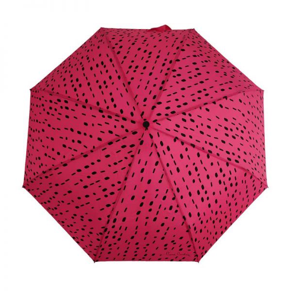 Manual Folding Umbrella Pierre Cardin Illusion Marks Fuchsia