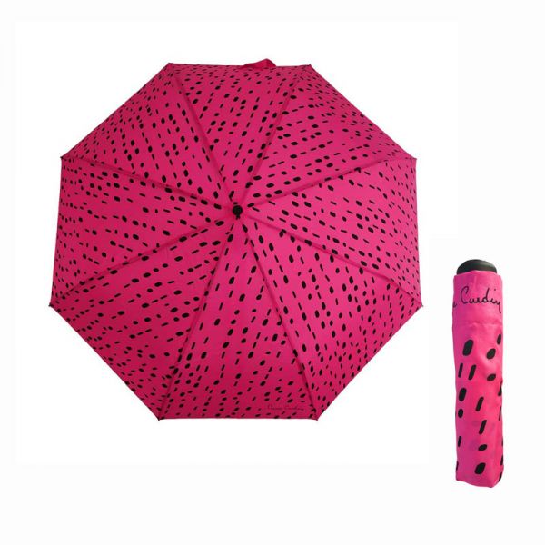 Ομπρέλα σπαστή γυναικεία φούξια Pierre Cardin Folding Umbrella Illusion Marks Fuchsia.