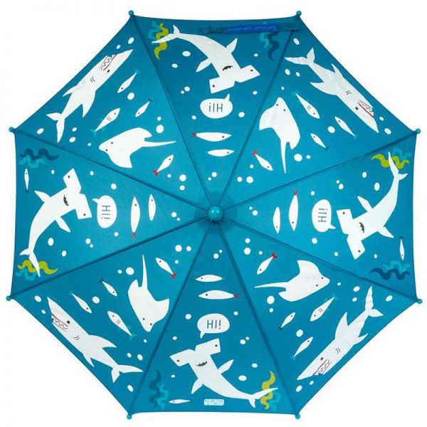 Ομπρέλα παιδική που χωματίζεται στη βροχή καρχαρίας Stephen Joseph Color Changing Umbrella Shark, χωρίς χρωματισμό.Ομπρέλα παιδική που χρωματίζεται στη βροχή καρχαρίας Stephen Joseph Color Changing Umbrella Shark