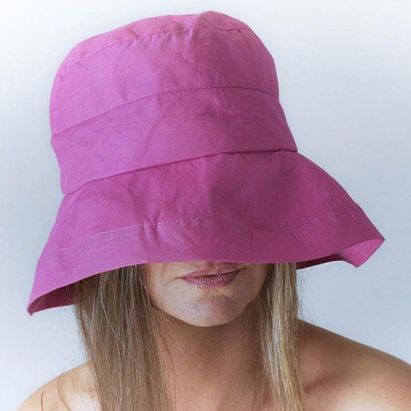 Καπέλο γυναικείο καλοκαιρινό βαμβακερό Women's Summer Cotton Hat, φούξια.