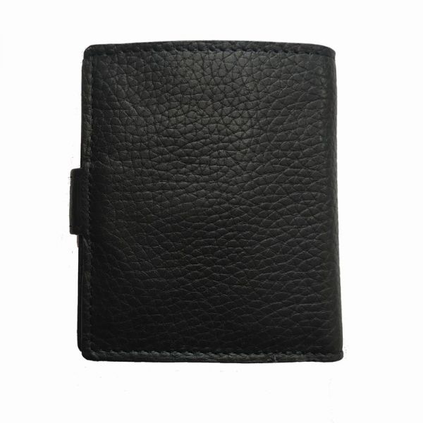 Πορτοφόλι δερμάτινο ανδρικό μαύρο U.S. POLO ASSN. Queasy S Horiz. Wallet Black, πίσω όψη.