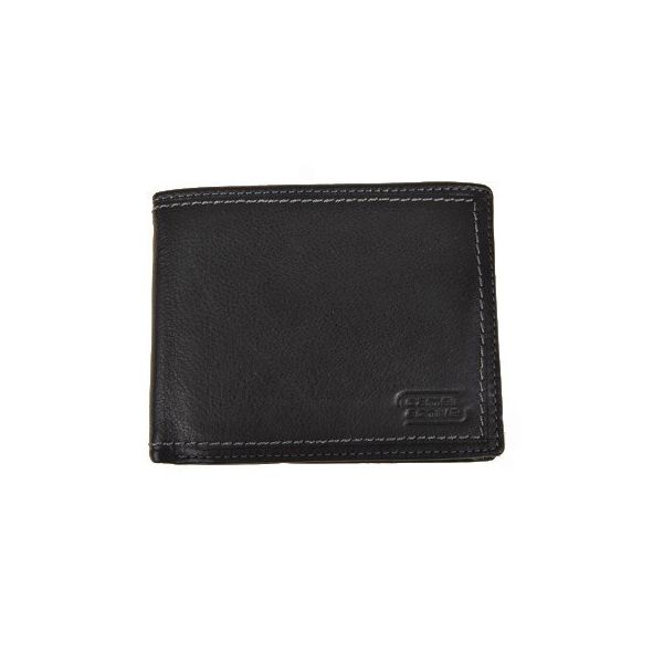 Leather Horizontal Wallet Camel Active 152-701-60 Black