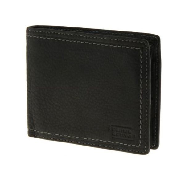 Leather Horizontal Wallet Camel Active 152-701-60 Black