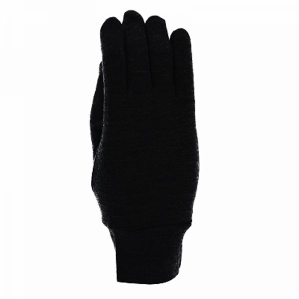 Thin Wool Elastic Gloves Extremities Merino Touch Liner Black