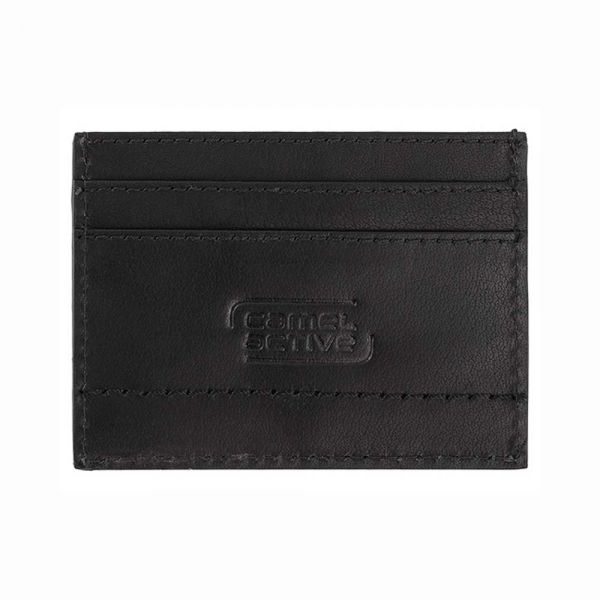 Leather Card Holder Camel Active Niagara  Black