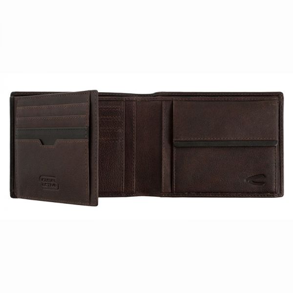 Πορτοφόλι δερμάτινο οριζόντιο καφέ Camel Active Osaka Wallet Brown.