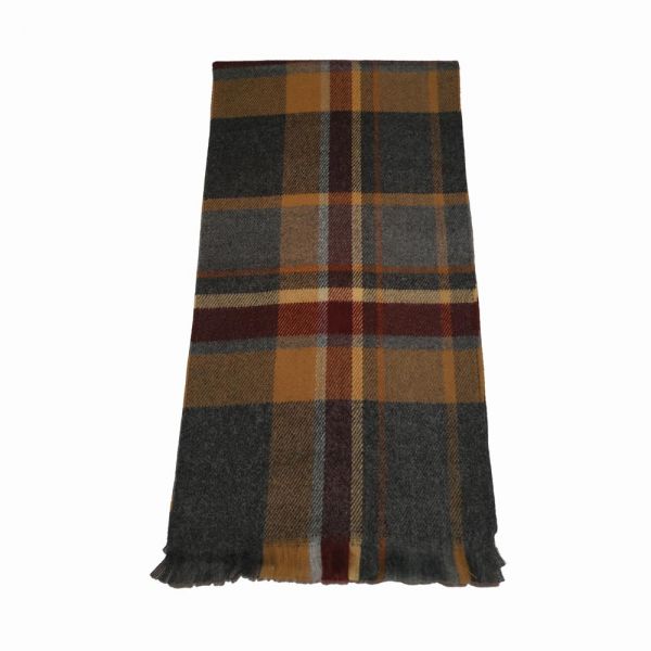 Κασκόλ ανδρικό καρώ γκρι  Pierre Quioc Scarf Checked Grey