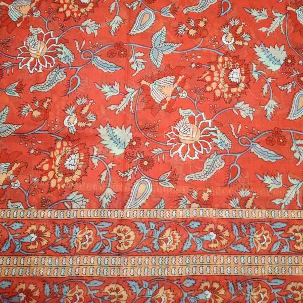 Scarf - Pareo Floral Peony Coral Red