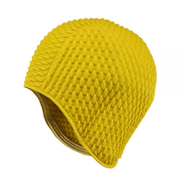 Σκουφάκι θάλασσας κίτρινο γκοφρέ Ladies Swimming Cap Yellow