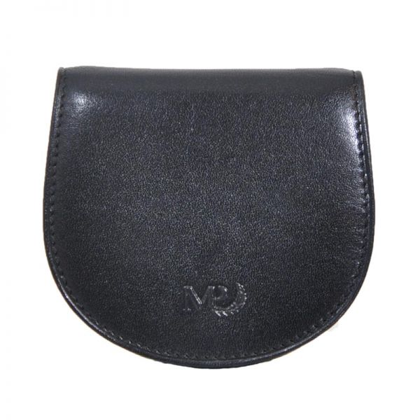 Leather Coin Pouch Wallet Marta Ponti Tagus Black