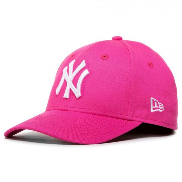 Summer Cotton Kids' Cap New York Yankees New Era 9Forty League Essential Fuchsia