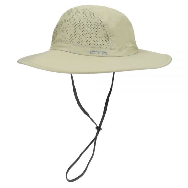 Outdoor Hat With Big Brim And UV Protection CTR Summit Expedition Khaki