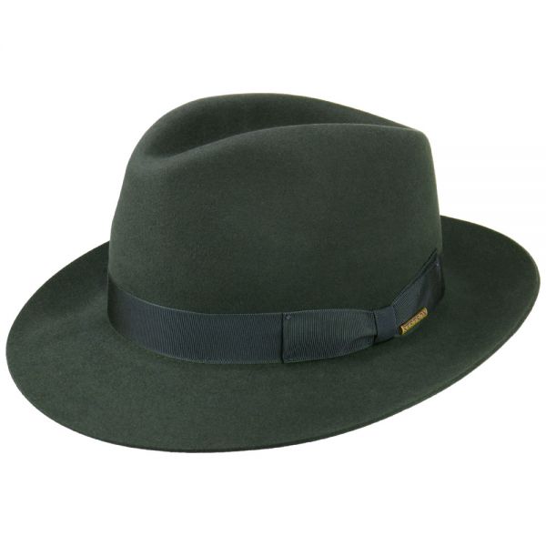 Men's Winter Fedora Hat Stetson Furfelt Dark Green