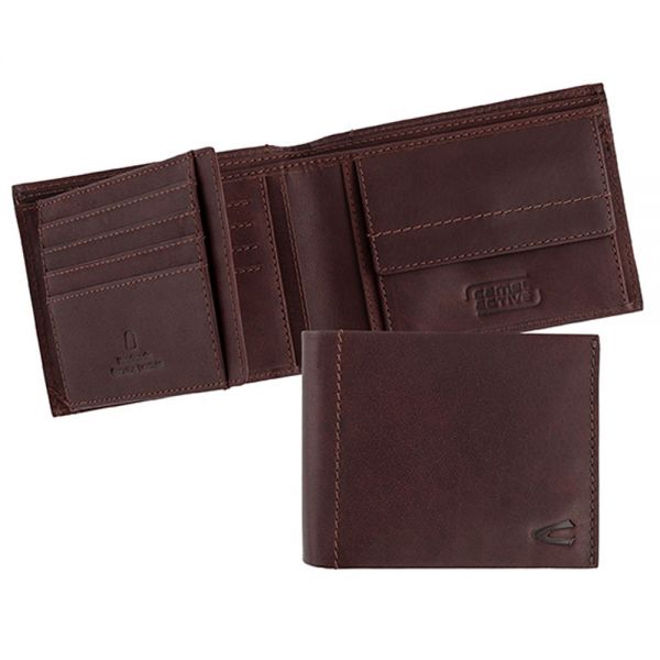 Πορτοφόλι δερμάτινο οριζόντιο καφέ Camel Active Niagara Brown