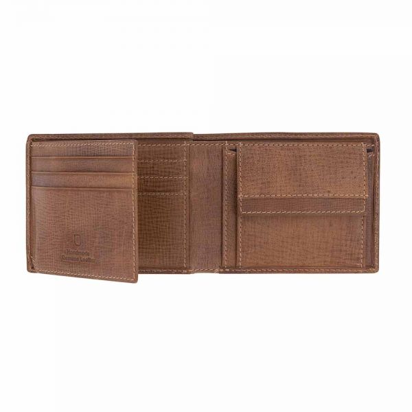 Leather Horizontal Wallet Camel Active Salo Cognac