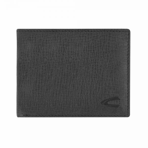 Leather Horizontal Wallet Camel Active Salo Black