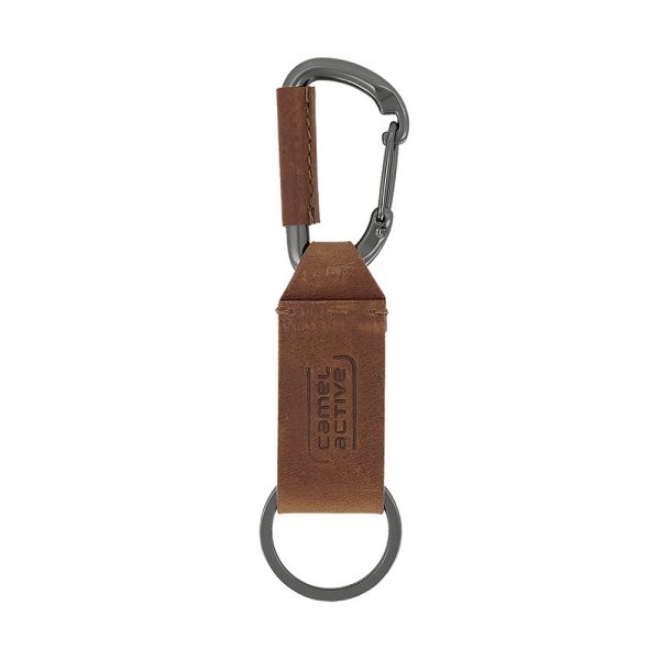 Leather Key Holder Camel Active Varese Cognac