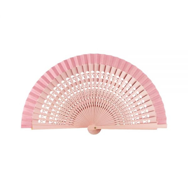 Wooden Small Perforated Fan Joseblay Pink