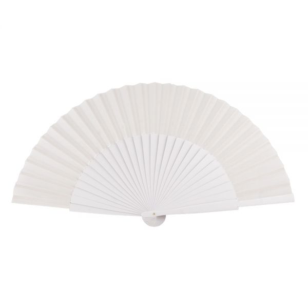 Wooden Big White Fan With Linen Fabric Joseblay