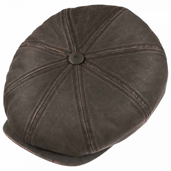 Καπέλο τραγιάσκα καλοκαιρινή βαμβακερή σκούρα καφέ Stetson Hatteras Vintage Brown