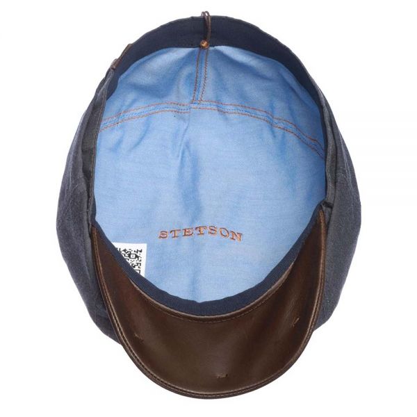 Καπέλο τραγιάσκα ανδρική καλοκαιρινή μπλε Stetson Hatteras Waxed Cotton Outdoor Cap