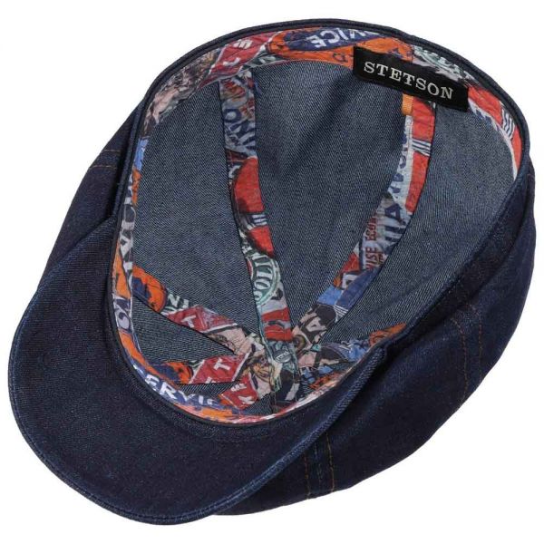 Summer Cotton Cap Stetson Hatteras  Blue Jean