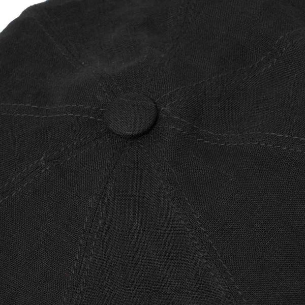 Καπέλο τραγιάσκα ανδρική καλοκαιρινή λινή μαύρη Stetson Hatteras Linen Cap Black