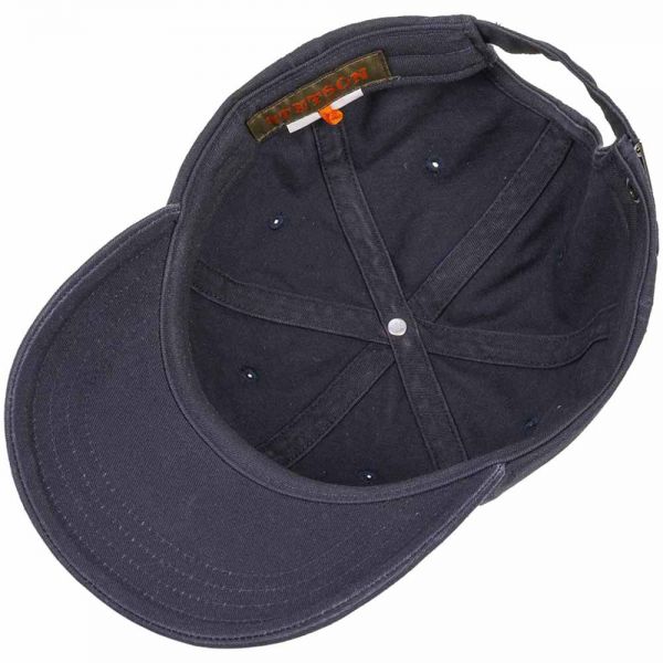 Καπέλο τζόκεϊ καλοκαιρινό βαμβακερό μπλε Stetson Rector Cotton Baseball Hat Dark Blue